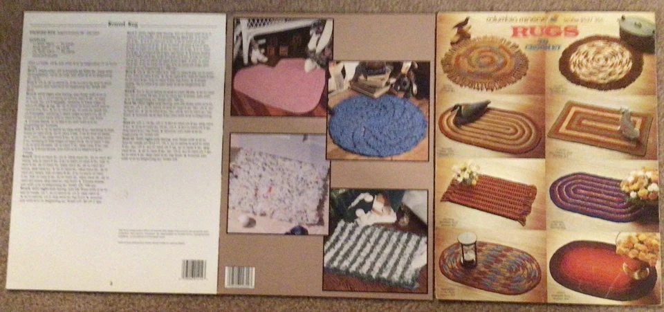 3 Crochet Rugs Rags to Rugs Fabric Baskets Leaflets 9537 2800 1414 - Image 2 of 2