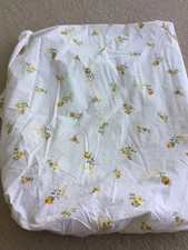 Vintage Lady Pepperell Queen Fitted Sheet Only Dainty Yellow Roses Floral