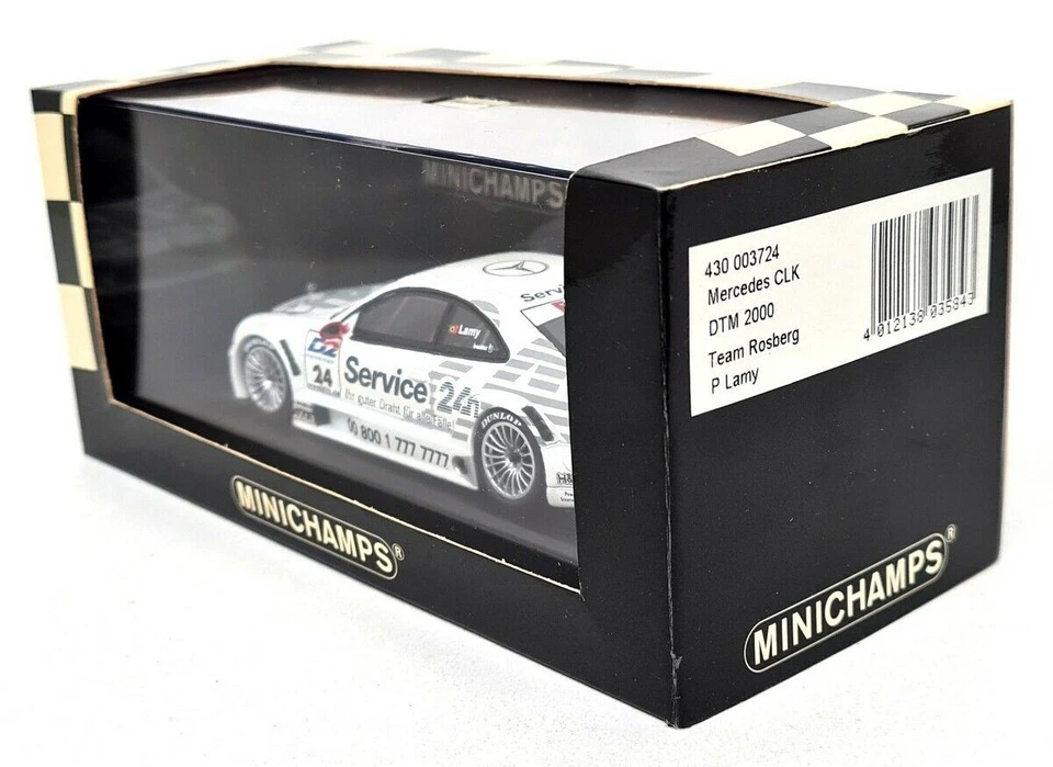 Minichamps 1/43 - Mercedes Benz CLK DTM 2000 P. Lamy Diecast coche de carreras Foto 2 de 4