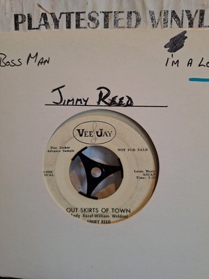 JIMMY REED OUT SKIRTS OF TOWN PROMO CHICAGO BLUES VEE JAY US  G+  7'' 45 SINGLE