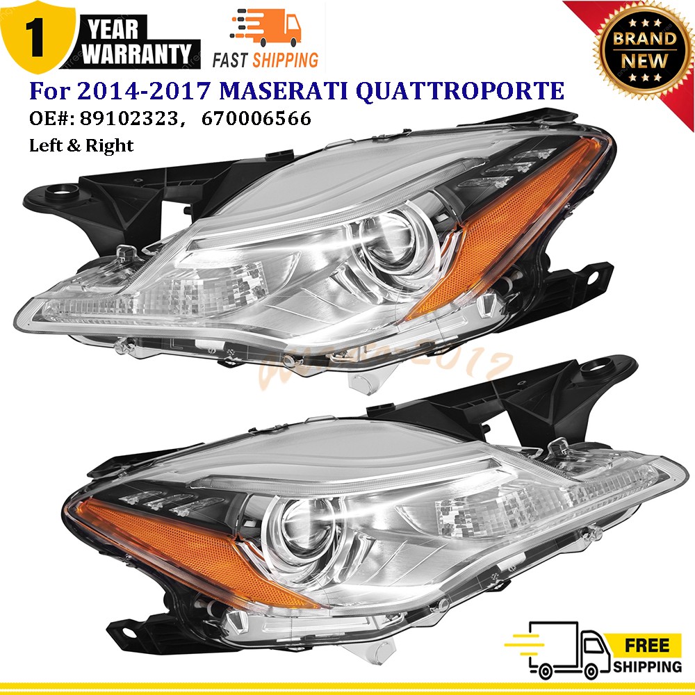 For Maserati Quattroporte Left &Right Side Headlight Assembly 2014-2017 89102323