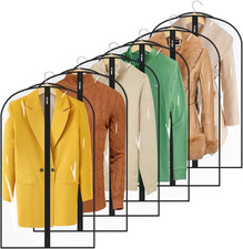 All Clear Garment Bags for Hanging Clothes 40" Suit Bags for Closet Storage P...