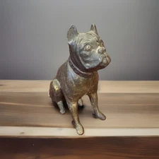 Vintage Cast Iron Bank Boxer Or Bulldog