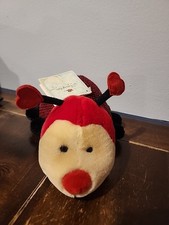 Russplus Treasures Ladybug Plush 58003 With Tags 8" x 6" Russ Hearts Beanie