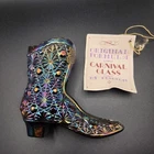 Fenton Carnival Glass Multicolor Glossy Shoe Boot Figurine Decorative Handmade