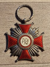 WW2 Polish Silver Cross of Merit (2nd Class) Krzyż Zasługi RP Medal Rare Version