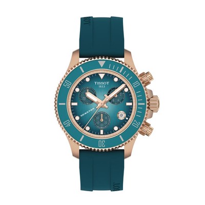 Tissot Seastar 1000 Quartz Chronograph 38mm Turquoise Dial Watch T1202173704100