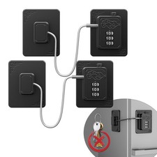 2 Pack Refrigerator Locks with 3 Digit Code, Easy Install Fridge Lock Combina...