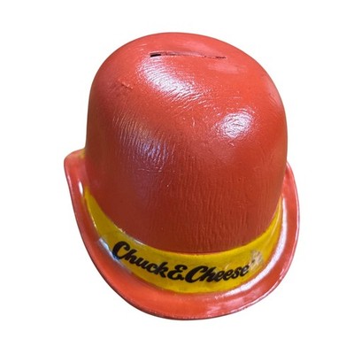 RARE Vintage 1980 s Chuck E. Cheese Collectible Derby Hat Prize Bank Vtg