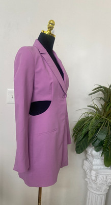 NWT Zara Women's Lavender Cut Out Blazer Mini Dress Size M,  $69.99