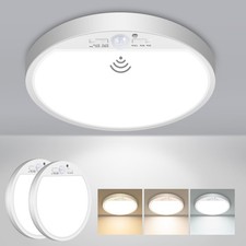 2Pack Motion Sensor Ceiling Light Wired, 3000K/4000K/6500K Motion Sensor Ligh...