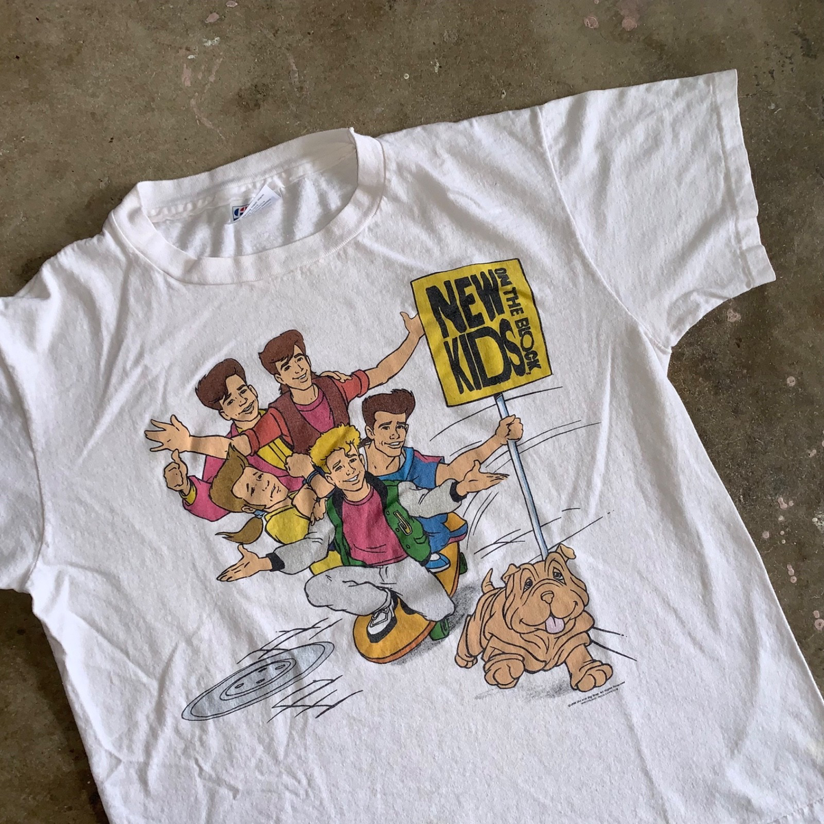 1990 VINTAGE 90s NEW KIDS ON THE BLOCK CARTOON TV SERIES T-SHIRT
