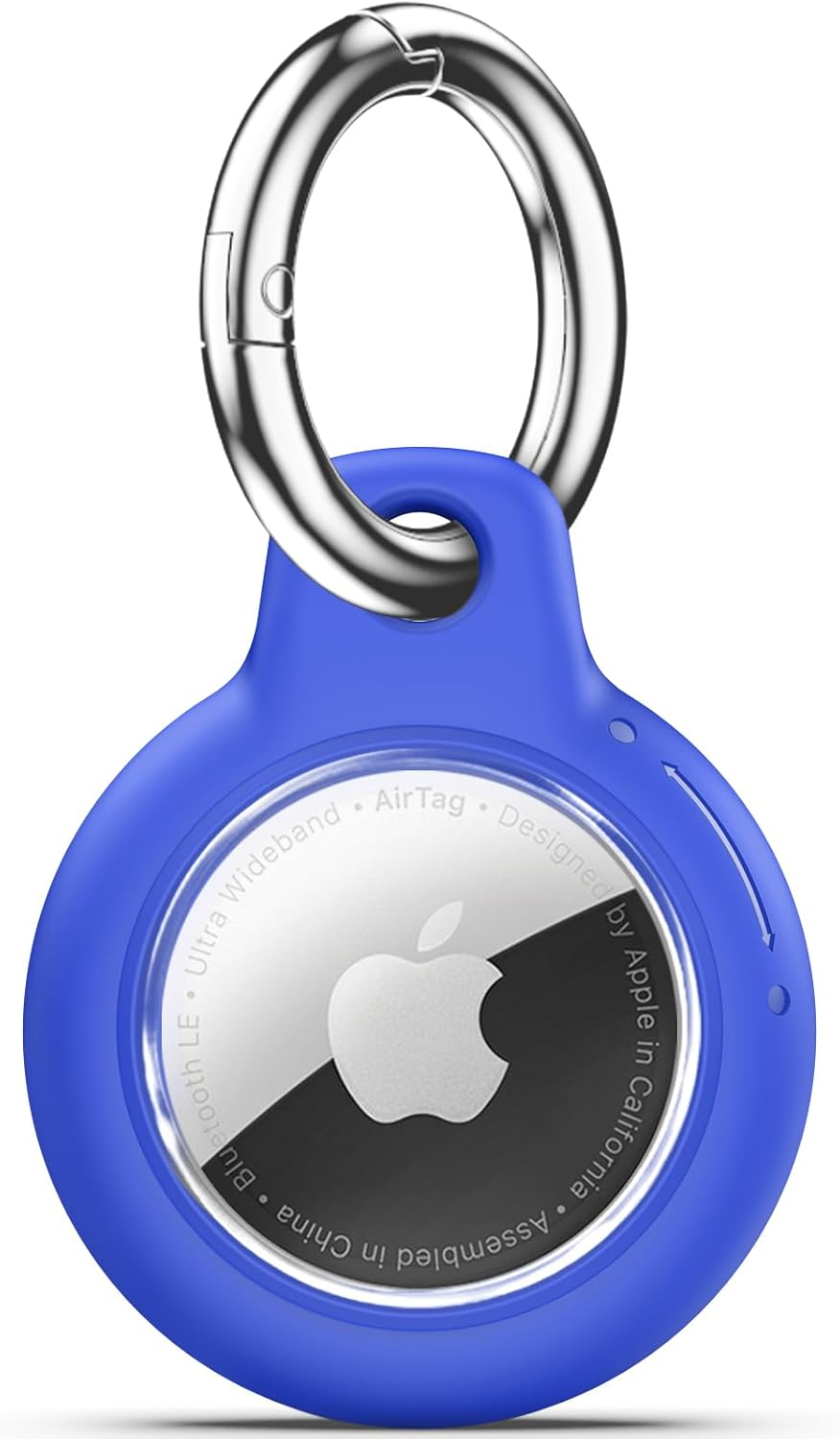 Upgrade Waterproof Airtags Holder with Apple Airtags Keychain, Hard PC Air Tag C