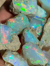 40Ct Natural Ethiopian Jumbo Welo Fire Opal Rough Specimen Gemstone Lot