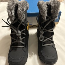 Columbia Youth Ice Maiden Lace ll Black Pink Waterproof Snow Boot Sz 2-NIB