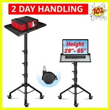 Projector Tripod Stand Adjustable: Height 29 to 65in Projector with Casters U...
