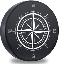 Spare Tire Cover, Weatherproof Vinyl Leather Wheel Cover for SUV, Truck 32"-33"