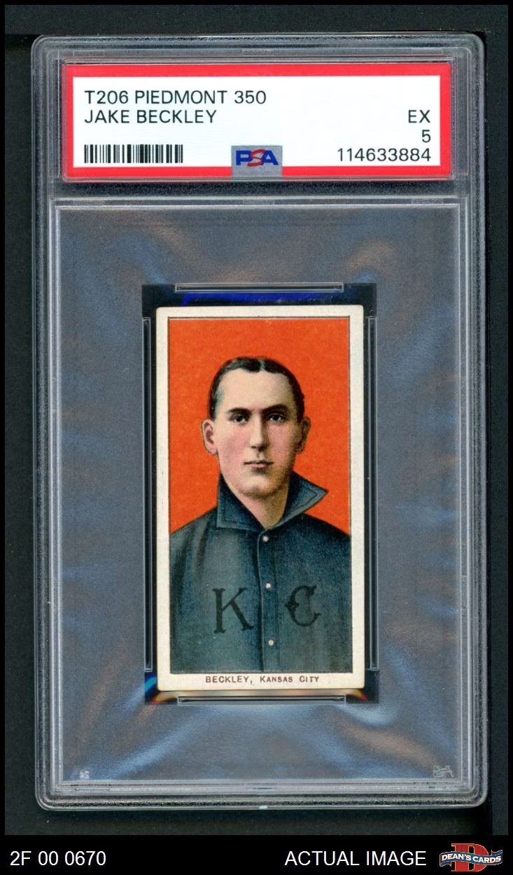1909 T206 Jake Beckley American Association - Kansas City HOF PSA 5 - EX