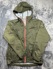 Columbia Switchback Women s S Rain Jacket Olive Green Hooded Windbreaker Coral