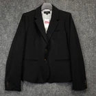 J. Crew Blazer Women XL Black Two Button Single Vented Working Cuffs Stretch NEW