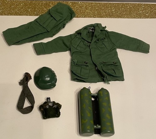 GI JOE 1964 VINTAGE HASBRO GREEN BASKENMÜTZE UNIFORM & ZUBEHÖR JAPAN - Bild 15 von 17