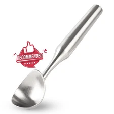 Stainless Steel Ice Cream Scoop, Ergonomically Designed Handle for Comfort, H...