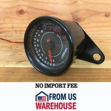 SpeedMotoCo Retro 13K Motorcycle Tachometer RPM Gauge LED Backlight Cafe Racer