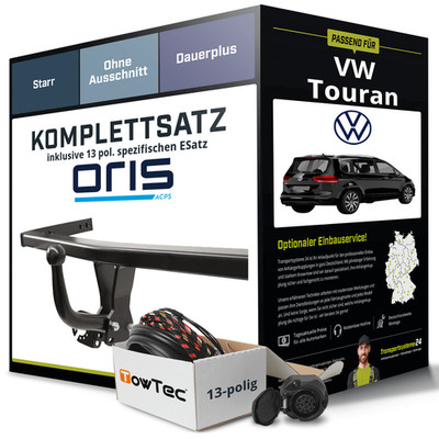 Für VW Touran Typ 5T1 Anhängerkupplung starr +eSatz 13pol 05.2015-jetzt NEU