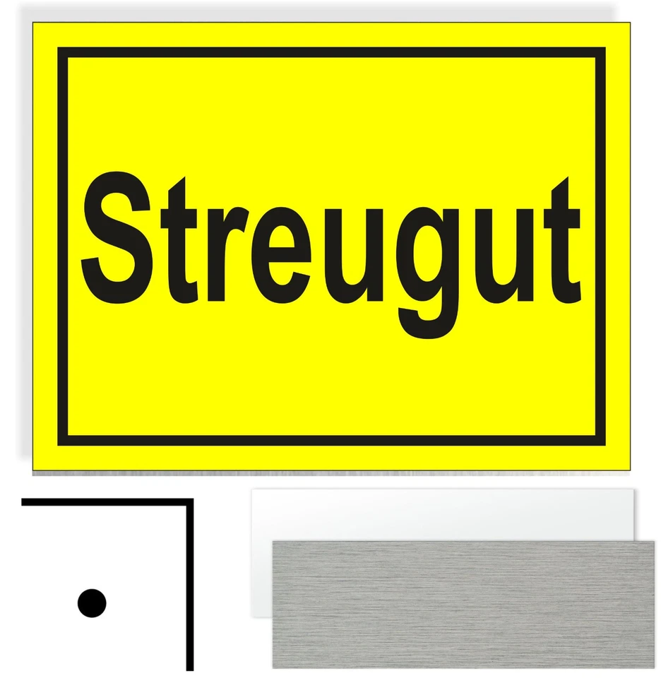 WERBEMITTEL MAHLMEISTER Streugut Winter Hinweisschild Verbot Aluminium Schild Lochung GS23