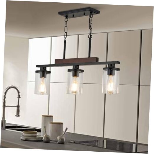 Kitchen Island Lighting,s Rectangle Farmhouse Dining Room Light Fixture 3-Light