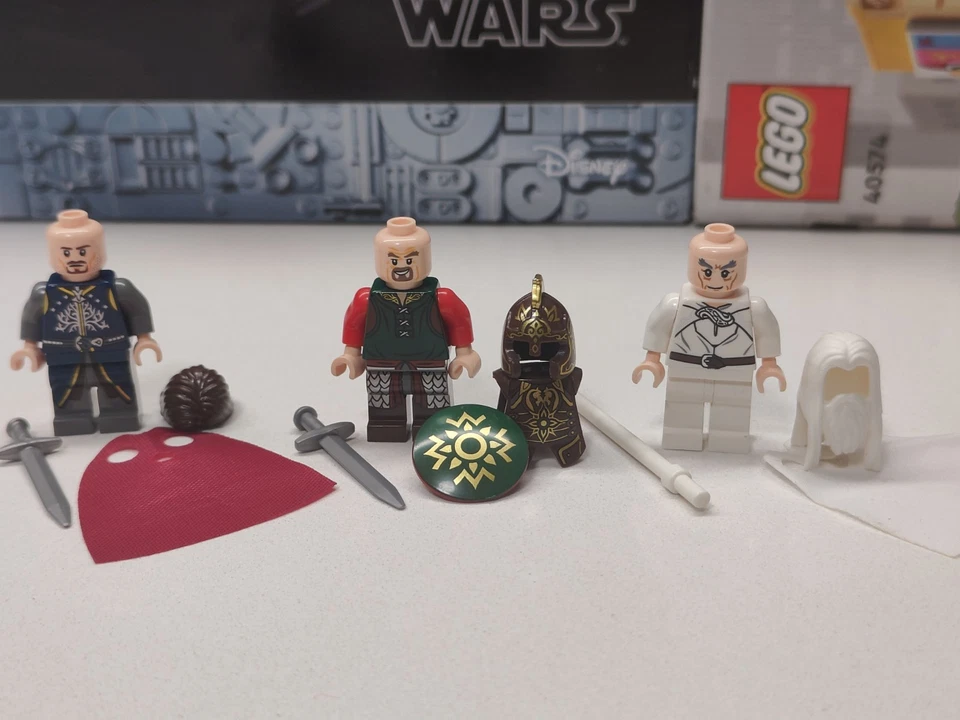 Lord of the Rings Aragorn King Theoden Gandalf the White Custom Lego Minifigures - Image 3 of 4