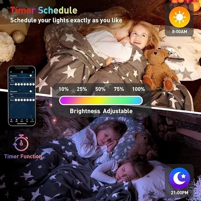 Panel LED hexagonal para juegos (8 piezas) tres métodos de control - alimentado por USB Foto 2 de 4