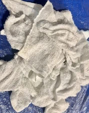 White Terry Towels Cotton Rags 50 lbs. Box - Multipurpose Cleaning Wiping Towels