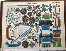 IMAGERIE D EPINAL N° 164 - CHAR A BANC - CONSTRUCTION A DECOUPER ET A MONTER