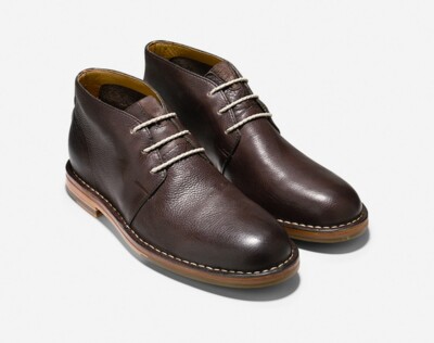 Cole Haan Z29120* Men's Brown Leather Glenn Chukka Boots Size 11.5 M