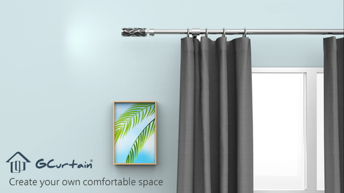 GCurtain Adjustable Double Curtain Drapery Rod Window Treatment D. 16/19+25/28mm - 第 1 支影片,共 1 支