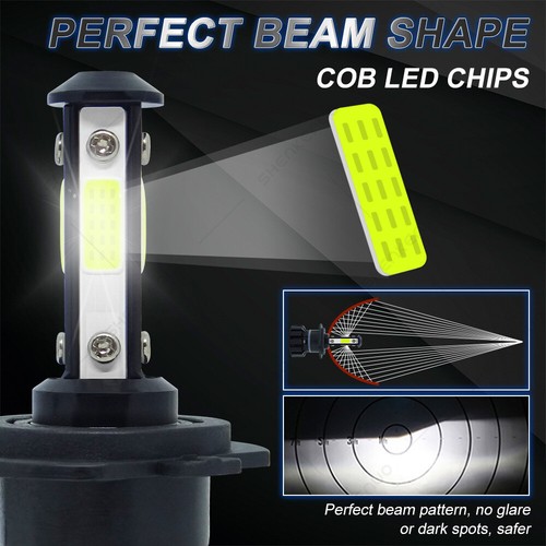 4Side For 2003-2015 HONDA CBR600RR - H7 LED Headlights Bulb Lo/Hi Beam 6000K W17 - Picture 3 of 12