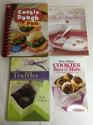 Lot of 4 Desserts Recipes Cookbooks Cook Books Cookies Dough Chocolate Truffles