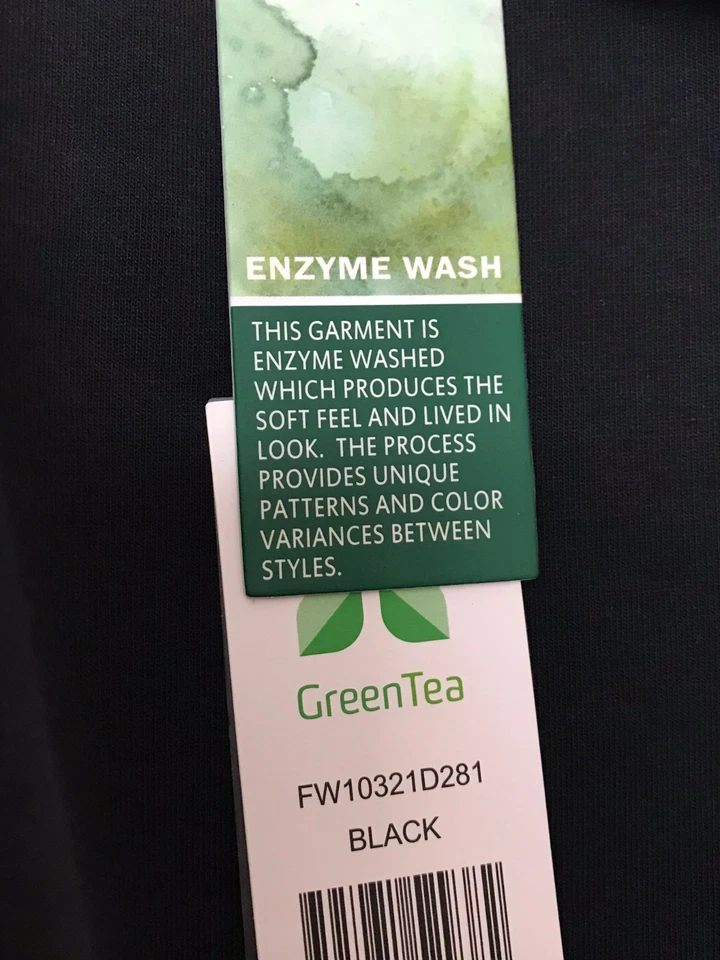 Top de manga corta GreenTea Enzyme Wash para mujer, índigo (azul marino) / negro / S/mediano/XL, NUEVO CON ETIQUETAS Foto 3 de 4