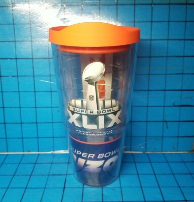 LE Super Bowl 49 XLIX  24 oz TERVIS Tumbler Extra Large w/ Orange Slide Lid VNC 