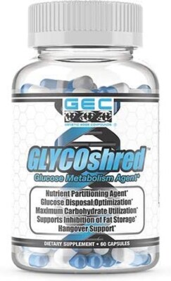GEC Glycoshred Glucose Disposal Agent Nutrient Partitioning Agent 60 Capsules