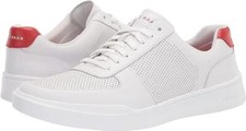 Cole Haan Men's Grand Crosscourt Modern Perforated Sneaker, White/ Lava C33988