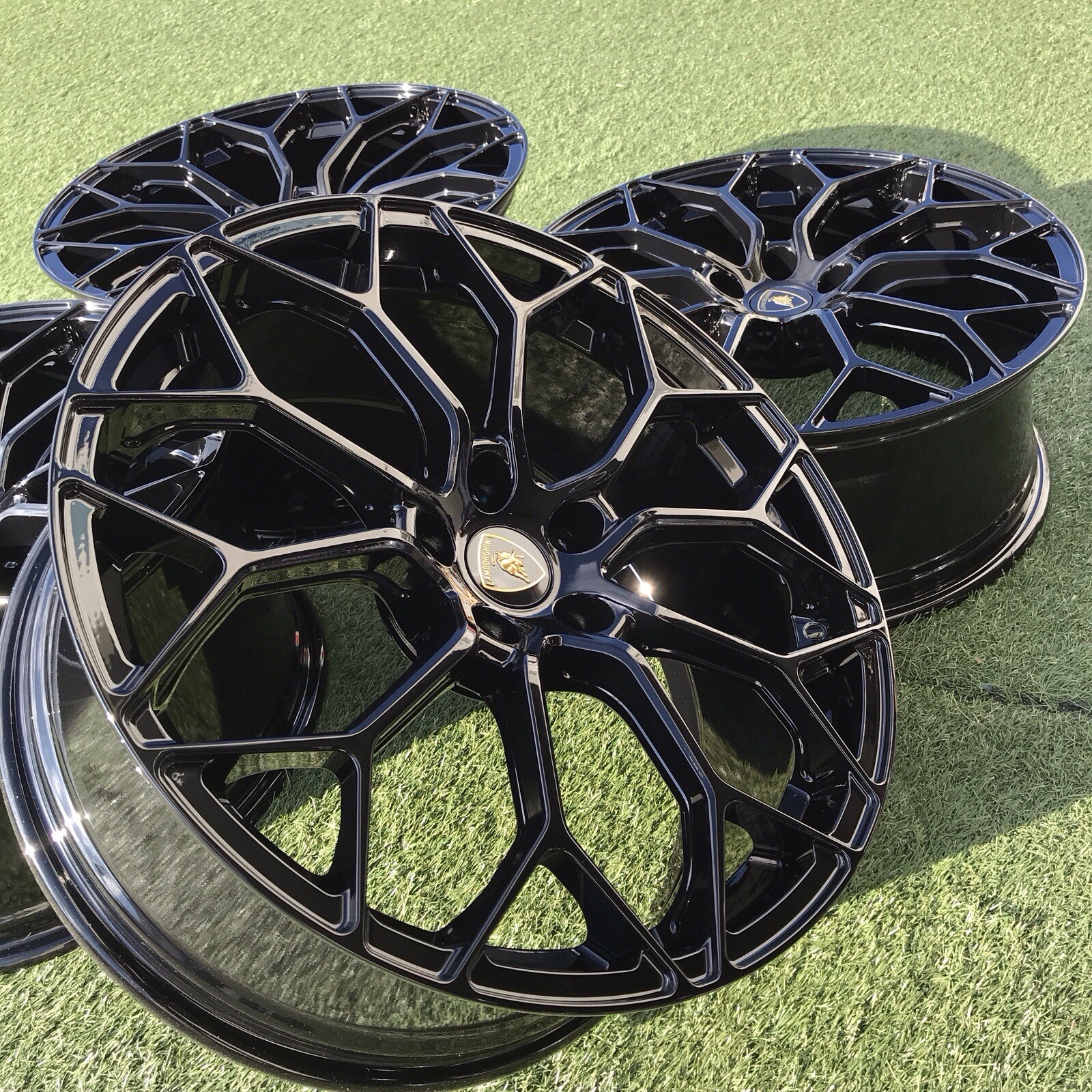 20 LAMBORGHINI HURACAN PERFORMANTE  RIMS OEM Technica 4 BLACK 4T0601017 NEW EVO