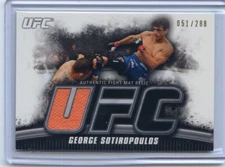 2010 TOPPS UFC KNOCKOUT AUTHENTIC MAT RELIC #/288 GEORGE SOTIROPOULOS 