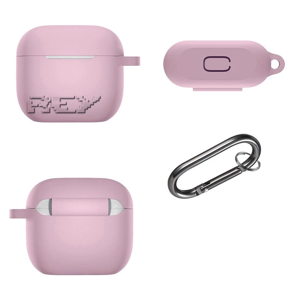 Funda Protectora Silicona para AIRPODS 3ª Gen. Rosa con Mosquetón h162 - Imagen 2 de 4
