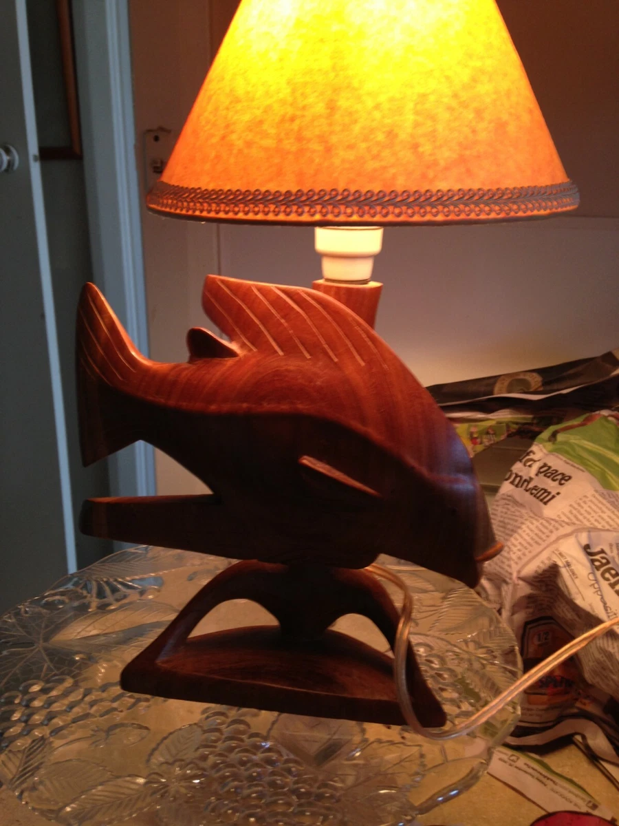 Mid century teak lamp deals