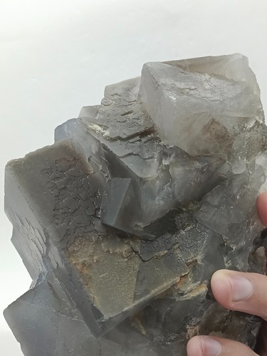 Muestra mineral de cristal de fluorita cúbica fantasma azul natural raro de 1,94 kg - Imagen 12 de 23