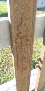 Antique Victorian Fireplace Cover Side Panels Rare Torch Design Ebay