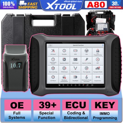 XTOOL A80 BT Auto OBD2 Bidirectional Full System Diagnostic Scanner K*ey Coding