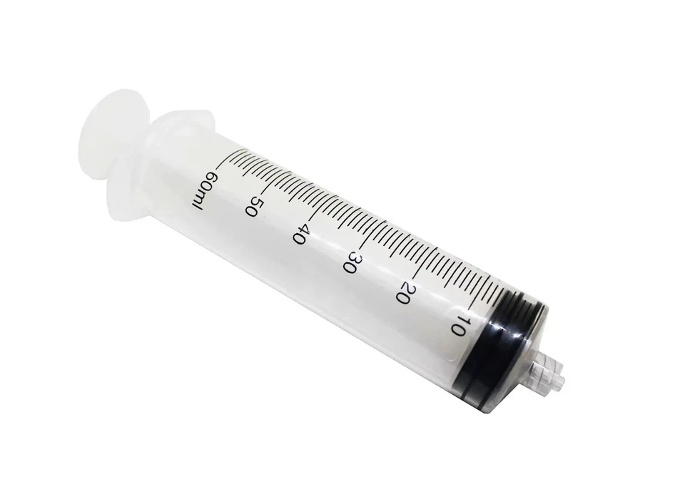Medical Syringe 50m 5m 2ml, Rubber Tube 1m to 5m Measuring Fluid Oil Suction UK - Image 2 of 3
